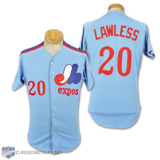 Tom Lawless 1984 Montreal Expos Game-Worn Jersey