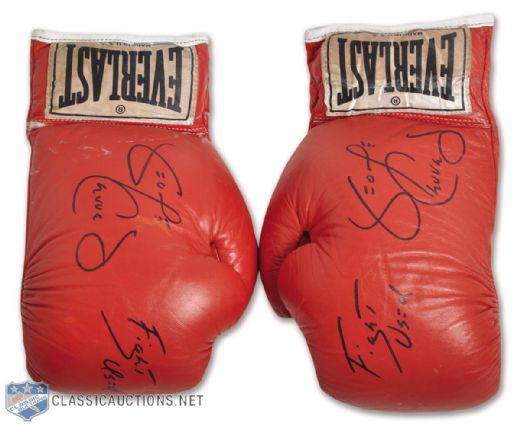 George Chuvalos 1970s Everlast Fight-Used Boxing Gloves