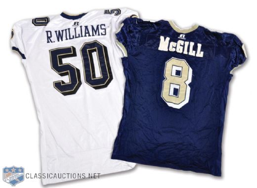 Tim McGills Late-2000s and Rod Williams 1999 AFL Tampa Bay Storm Game-Worn Jerseys