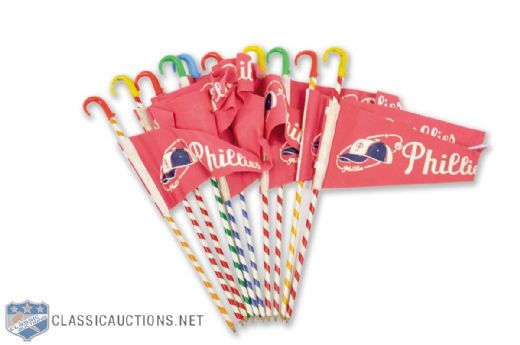 1960s Philadelphia Phillies Pencil Pennant Collection of 10