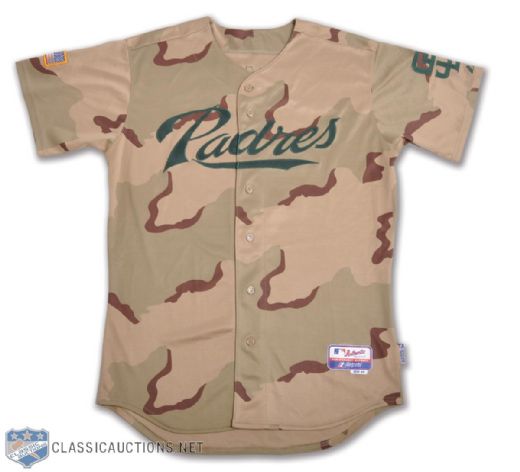 Carlos Guevaras 2008 San Diego Padres "Military Night" Game-Worn Jersey