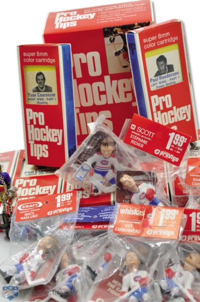 Vintage 8mm Hockey Viewer, Cartridges, Key Ring Photos, Provigo Figurines and More