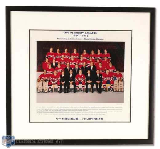 Guy Lafleurs 1984-85 Montreal Canadiens Official Team Photo (21" x 22 1/2")