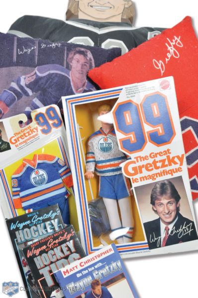 Wayne Gretzky Memorabilia Collection Including Mattel Doll and Accessories