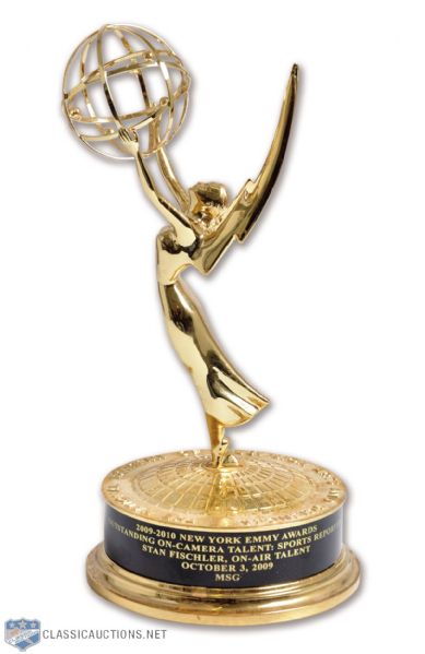 Stan Fischlers 2009-10 Emmy Award for On-Camera Talent: Sports Reporter (11 1/2")