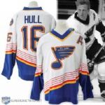 Brett Hulls 1996-97 St. Louis Blues Game-Worn Alternate Captains Jersey