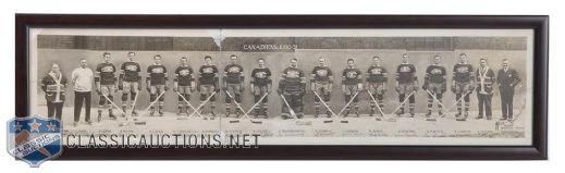 1930-31 Montreal Canadiens Framed Panoramic Rice Studio Team Photo (9" x 32 3/4")
