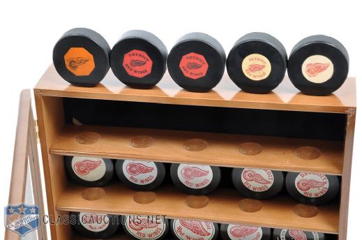 Detroit Red Wings 1958-2000 Official Game Puck Collection of 20
