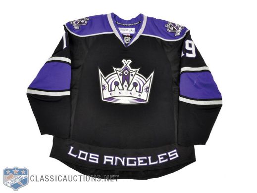 Kyle Calders 2007-08 Los Angeles Kings Game-Worn London Game Jersey with Team LOA