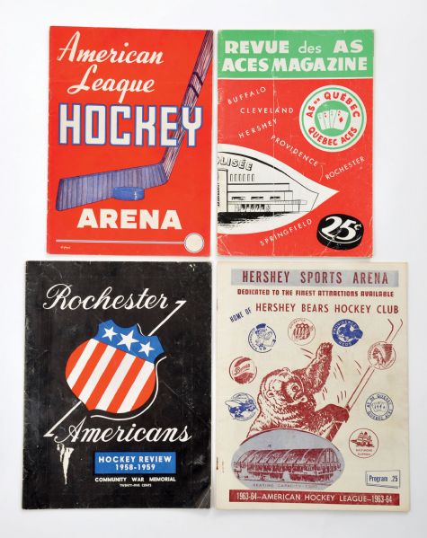 1938-64 AHL, EAHL and WHL Hockey Program Collection of 28 