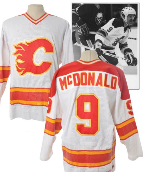 Lanny McDonalds 1981-82 Calgary Flames Game-Worn Jersey - His First Home Flames Jersey! 