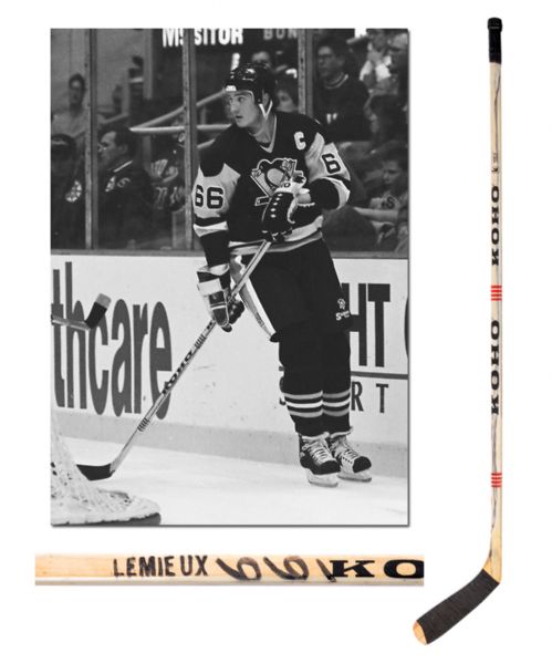 Mario Lemieux’s Late-1980s Pittsburgh Penguins Game-Used Koho Stick 