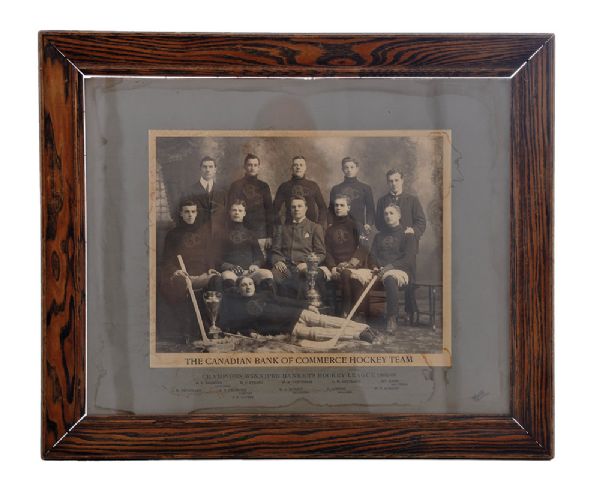 Canadian Bank of Commerce 1905-06 Hockey Team Framed Team Photo (19 1/2" x 23 1/2") 