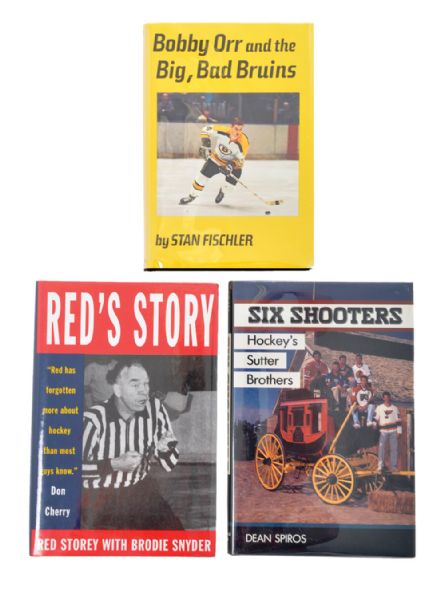 Bobby Orr, Sutter Brothers and Red Storey Signed Hockey Books