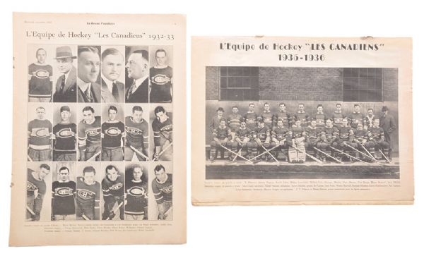 Montreal Canadiens 1932-33 and 1935-36 Team Pictures