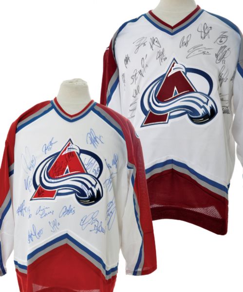 Colorado Avalanche 1996-97 and 2003-04 Team-Signed Jerseys 