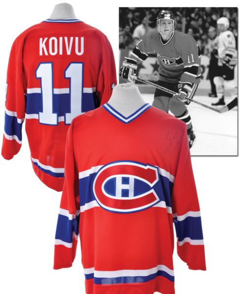 Saku Koivus 1997-98 Montreal Canadiens Signed Game-Worn Jersey with Team LOA