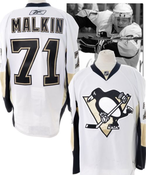 Evgeni Malkins 2008-09 Pittsburgh Penguins Game-Worn Jersey with Team LOA <br>- Photo-Matched!