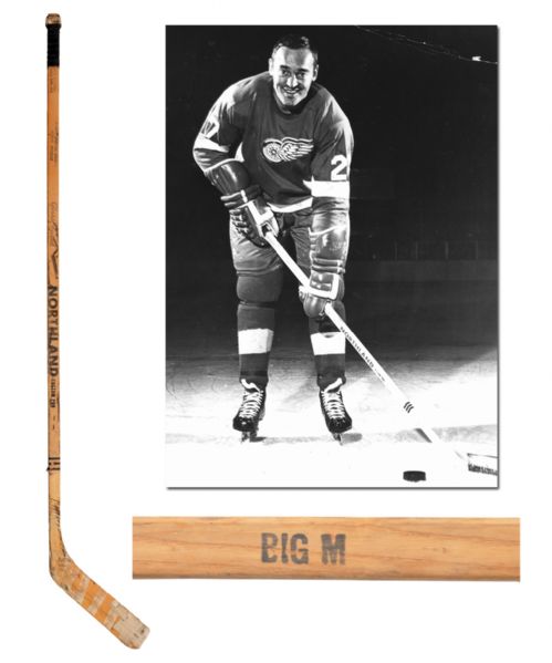 Frank Mahovlichs Late-1960s Detroit Red Wings Northland Game-Used Stick