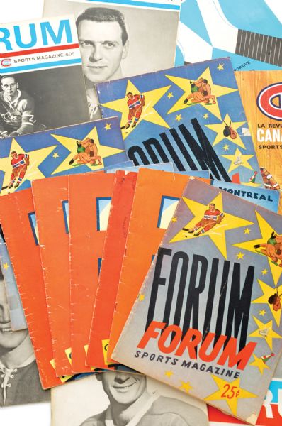 Montreal Forum / Montreal Canadiens 1950s and 1960s Program Collection of 15 