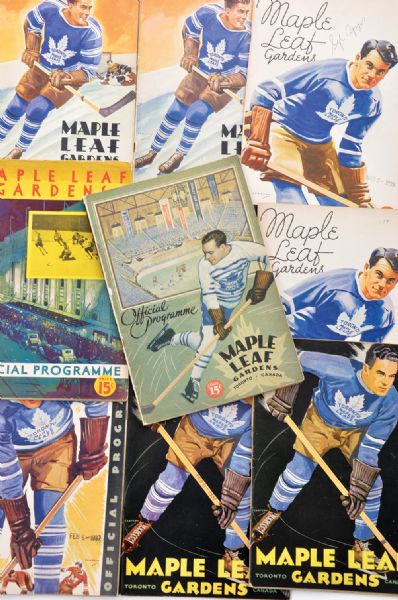 Maple Leaf Gardens / Toronto Maple Leafs 1934-38 Program Collection of 9