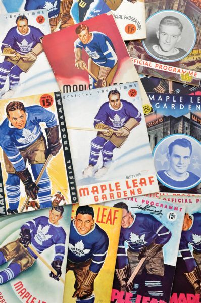 Maple Leaf Gardens / Toronto Maple Leafs 1938-45 Program Collection of 13 