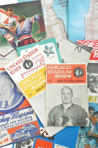 NHL Program Collection of 13 with Playoffs and Finals Programs 