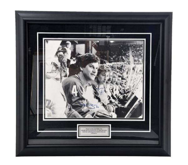 Wayne Gretzky and Bobby Orr Signed Limited-Edition 1978 Framed Photo #2/299 with WGA COA (29" x 31") 