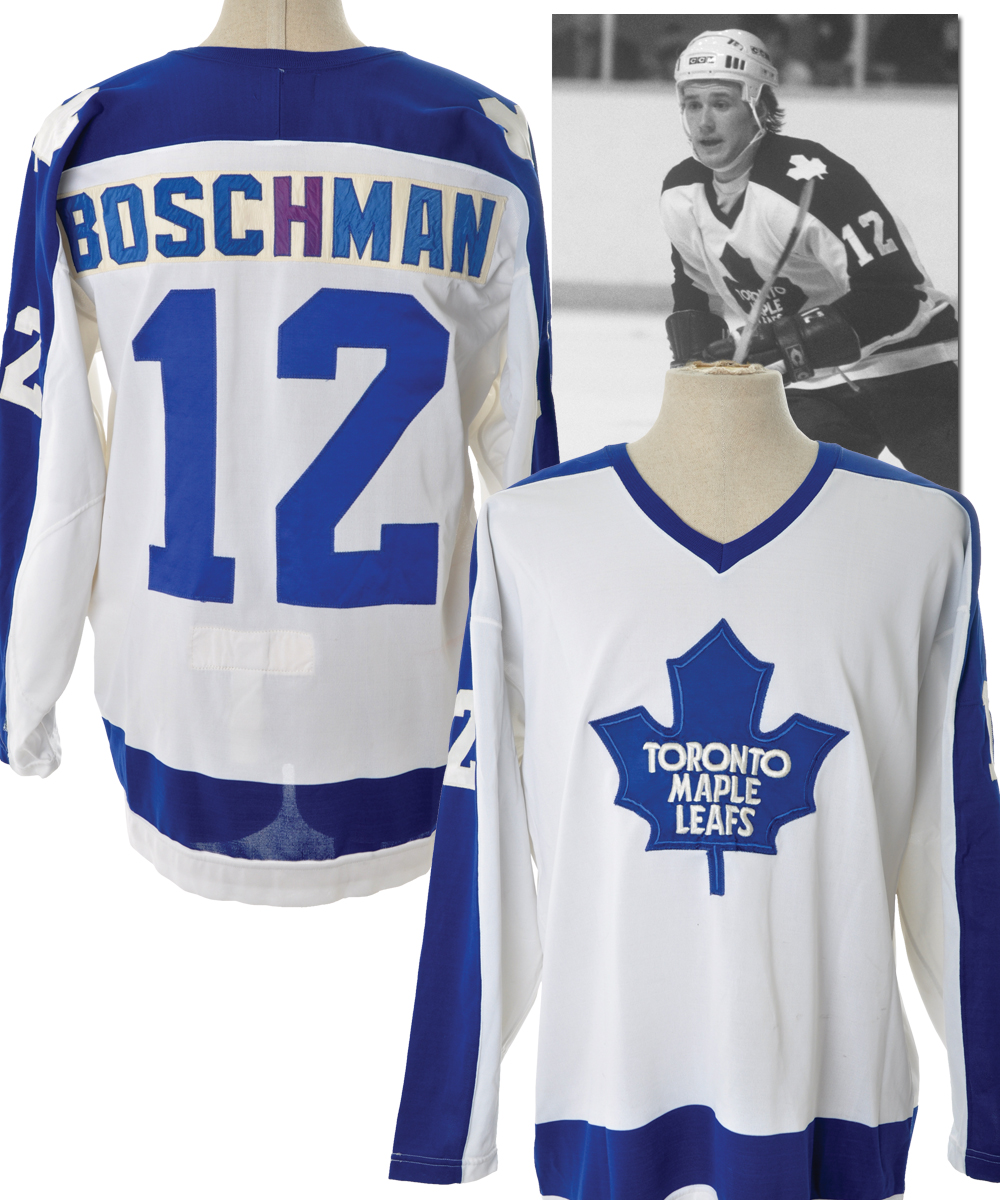 Early 1980's Laurie Boschman Toronto Maple Leafs Game Worn Jersey