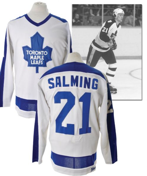 Borje Salmings 1979-80 Toronto Maple Leafs Game-Worn Jersey -Team Repairs!