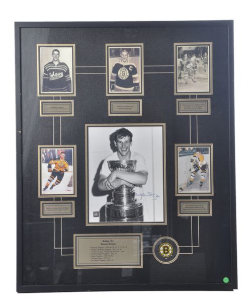 Bobby Orr Signed Great North Road Career Framed Photo Display with GNR COA <br>(31 1/4" x 38 1/4")  