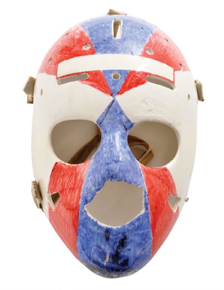 Jim Parks Mid-1970s Indianapolis Racers Game-Worn Goalie Mask from <BR>Bob Sicinski Collection