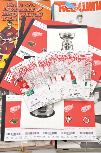 Dr. John Finleys Detroit Red Wings Huge Programs, Tickets and Passes Collection 