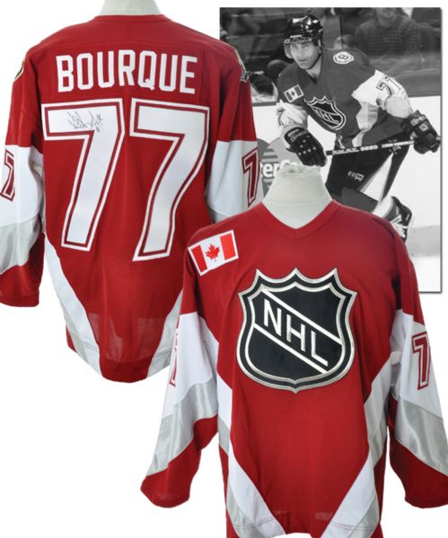 Ray Bourques 1999 NHL All-Star Game Signed North America Team Game-Worn Jersey with NHLPA COA