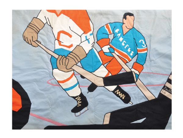 Vintage 1966 New York Rangers Felt Banner / Tapestry (47" x 63")