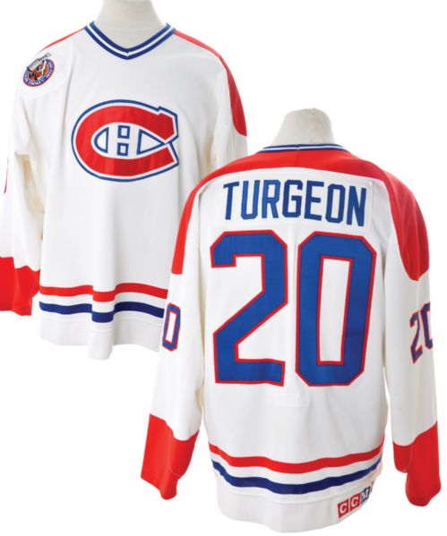 Sylvain Turgeons 1991-92 Montreal Canadiens Game-Worn Jersey with Team LOA 
