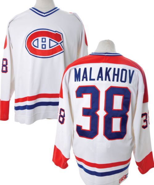 Vladimir Malakhovs 1995-96 Montreal Canadiens Game-Worn Jersey with Team LOA 