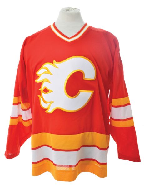 Lanny McDonalds 1989 Calgary Flames Signed SCF Jersey and Oldtimers Multi-Signed Jersey 