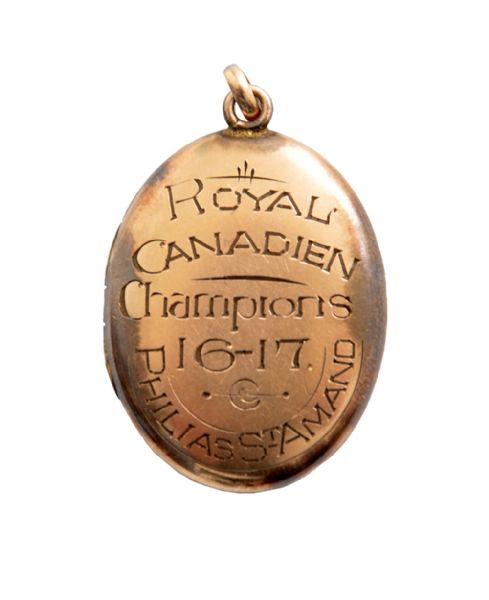 Philias St-Amands 1916-17 Royal Canadien Hockey Champions Locket 