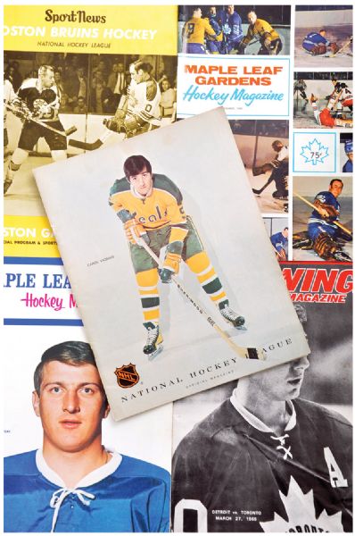 1967-80 Hockey Program Collection of 7 with Two Multi-Signed 