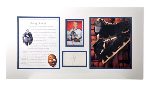 Hall of Famers Signed Matted Display Collection of 5 with Mosienko 