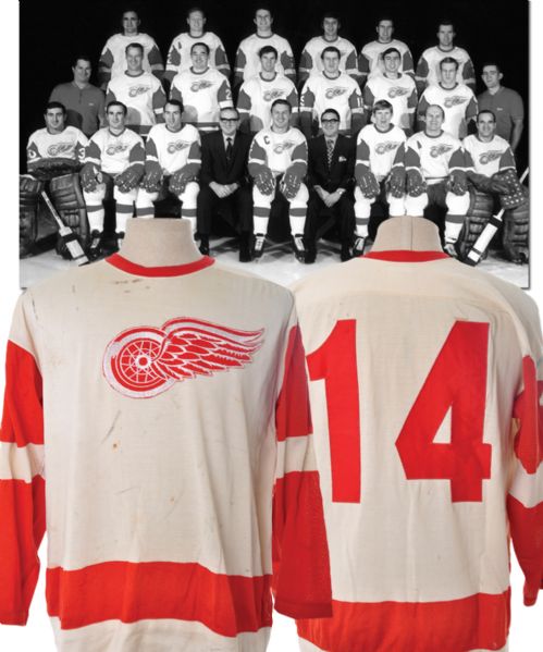 Late-1960s Detroit Red Wings Game-Worn Jersey - Team Repairs!
