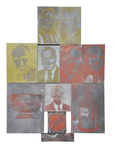 Black Hawks, Red Wings & Others "Trail of the Stanley Cup" Printing Plate Collection of 28 