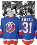 Billy Smiths 1982-83 New York Islanders Game-Worn Stanley Cup Playoffs and Finals Away Jersey - Photo-Matched!