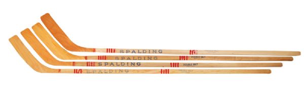 Vintage 1950s Spalding Hockey Stick Collection of 4 