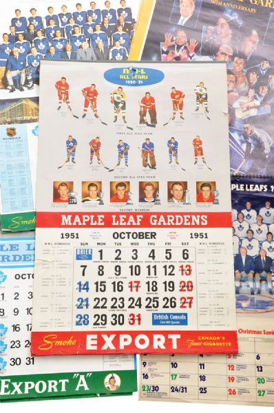 Toronto Maple Leafs 1950-83 Maple Leaf Gardens Calendar Collection of 18 