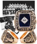 Billy Smiths 1979-80 New York Islanders Stanley Cup Championship 10K Gold and Diamond Ring