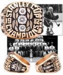 Billy Smiths 1981-82 New York Islanders Stanley Cup Championship 10K Gold and Diamond Ring