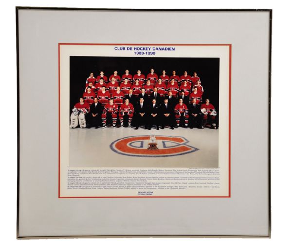 Montreal Canadiens 1989-90 Framed Official Team Photo (20" x 22") 