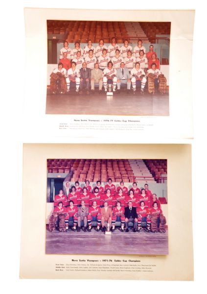 Nova Scotia Voyageurs 1975-76 and 1976-77 Calder Cup Champions Official Team Pictures (2) 